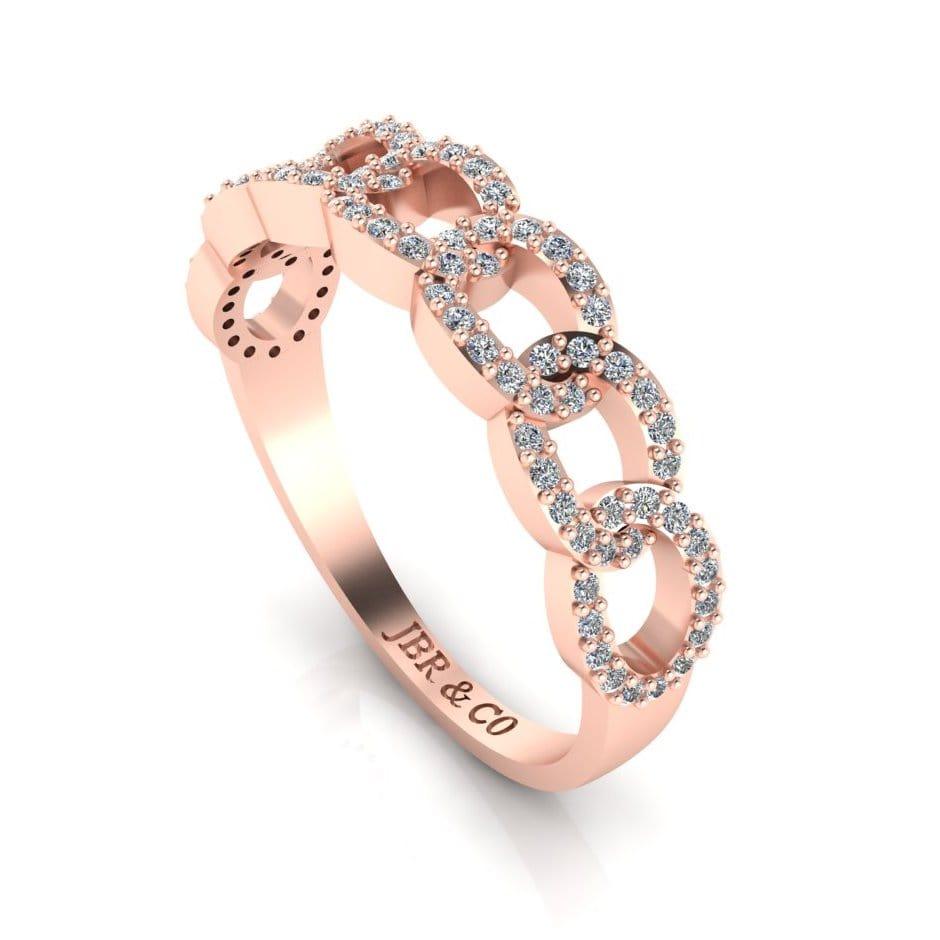 JBR Interlocking Chain Design Unique Sterling Silver Ring - JBR Jeweler