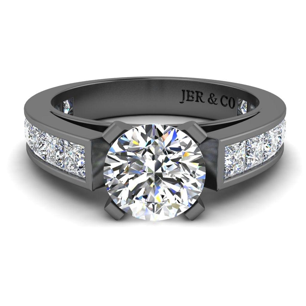 JBR Invisible Setting Round Cut Sterling Silver Ring - JBR Jeweler