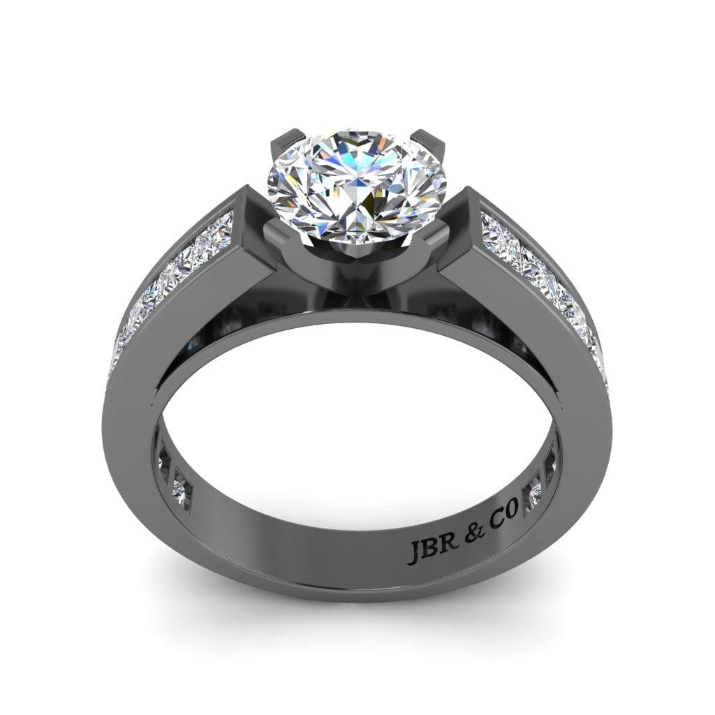 JBR Invisible Setting Round Cut Sterling Silver Ring - JBR Jeweler