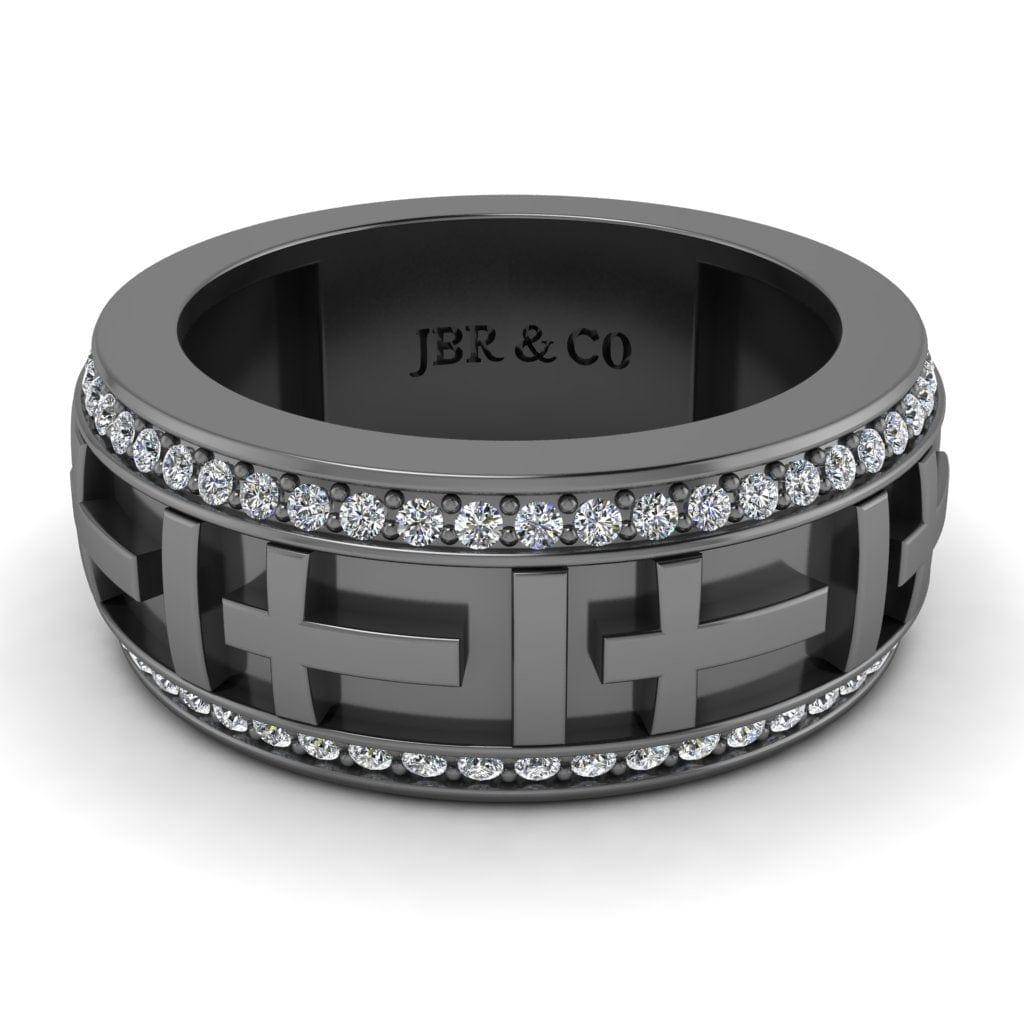 JBR Jesus Cros Inspired Sterling Silver Men's Band - JBR Jeweler
