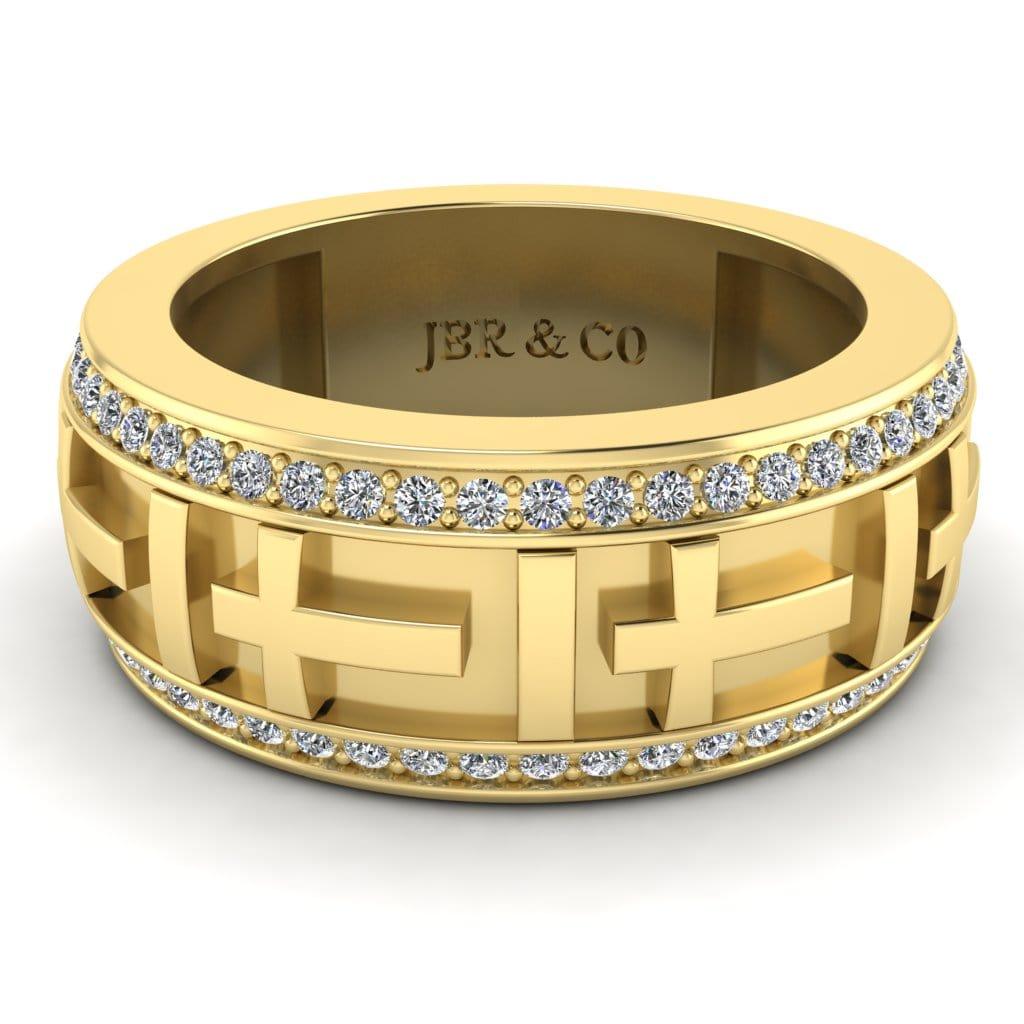 JBR Jesus Cros Inspired Sterling Silver Men's Band - JBR Jeweler