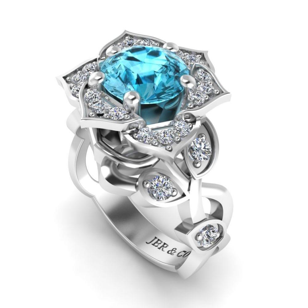 JBR Jeweler Silver Ring JBR Lotus Floral Design S925 Ring