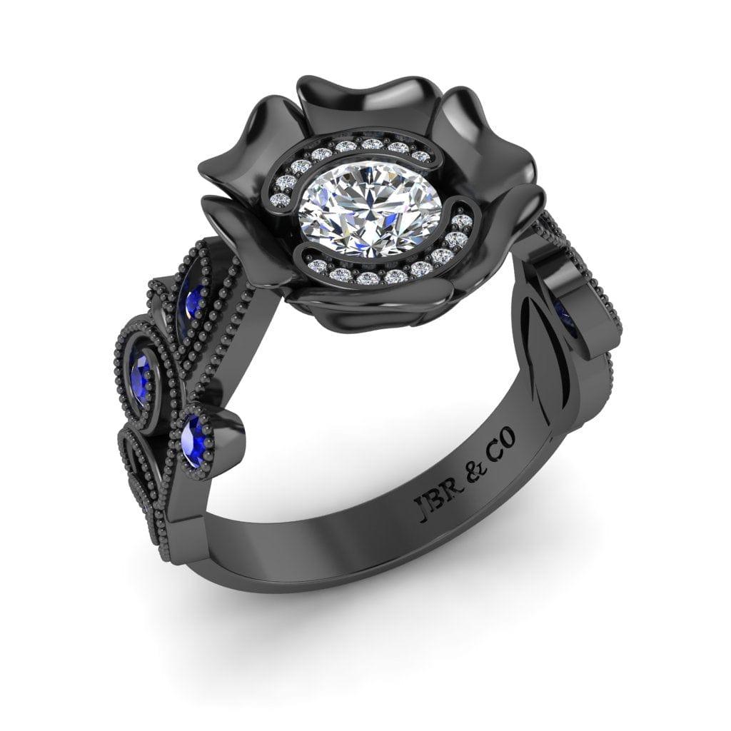 JBR Lotus Round Cut Sterling Silver Promise Ring - JBR Jeweler