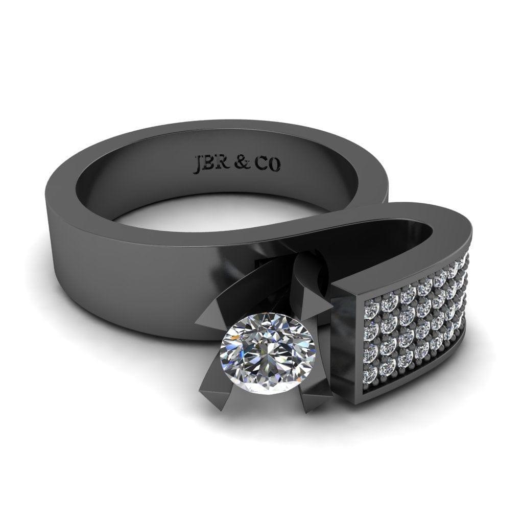 JBR Jeweler Silver Ring JBR Modern Unique Style Round Cut Sterling Silver Ring for Men and Women