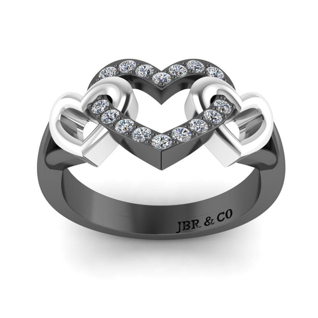 JBR Open Heart Sterling Silver Promise Ring For Women - JBR Jeweler
