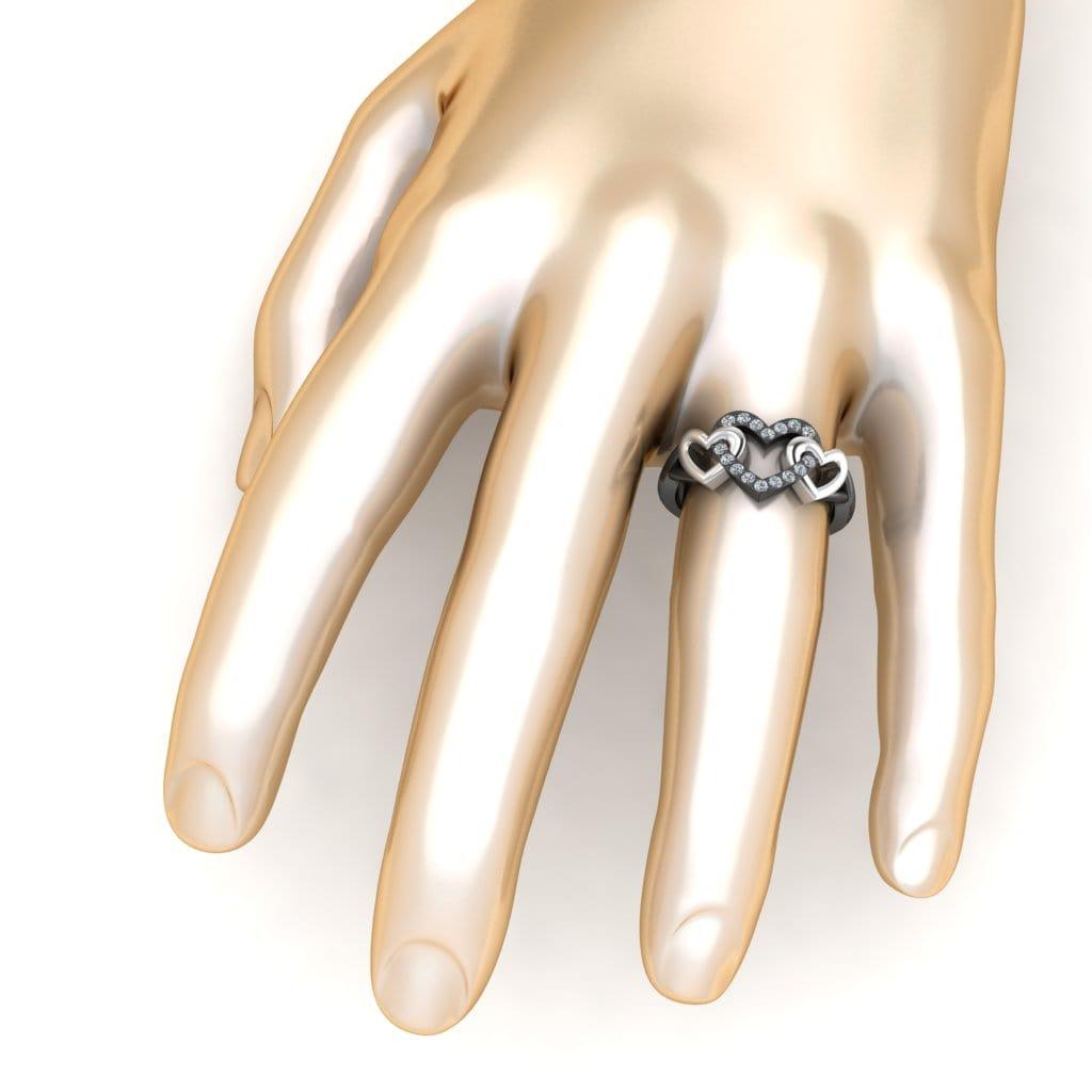 JBR Open Heart Sterling Silver Promise Ring For Women - JBR Jeweler