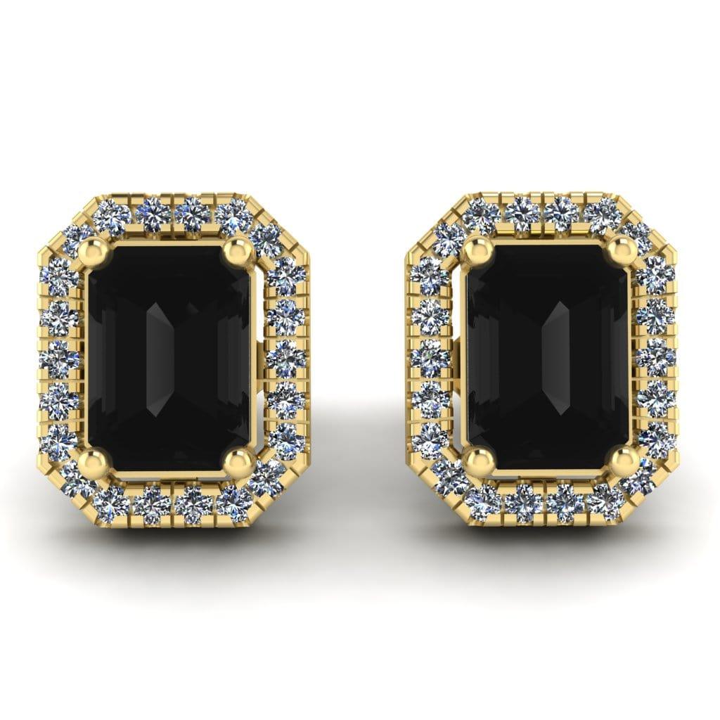 JBR Pave Set Halo Black Diamonds Sterling Silver Stud Earrings - JBR Jeweler