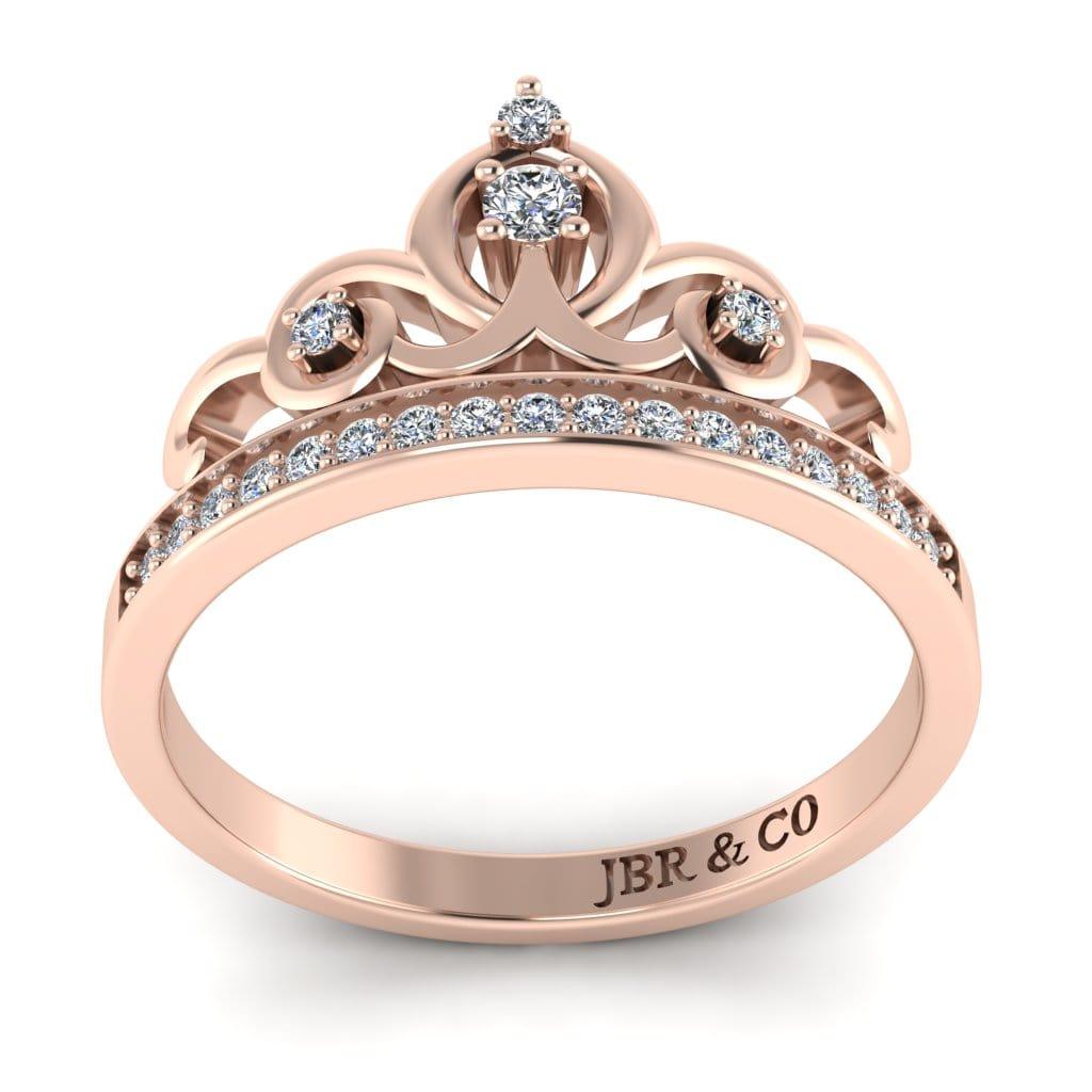 JBR Princess Crown Sterling Silver Promise Ring - JBR Jeweler