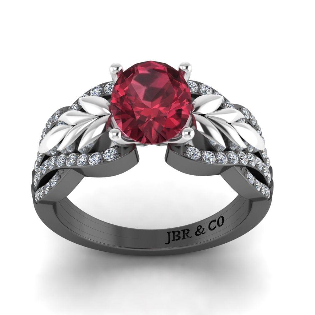 JBR Rhodolite Synthetic Garnet Anna Design Sterling Silver Ring - JBR Jeweler