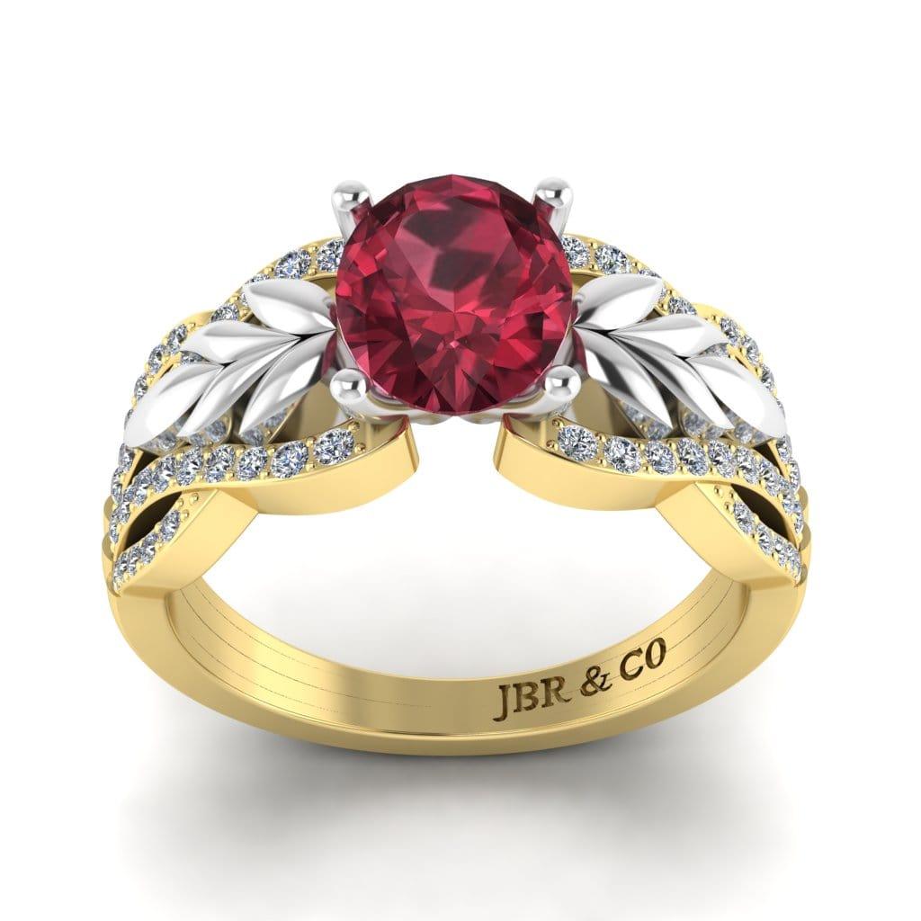 JBR Rhodolite Synthetic Garnet Anna Design Sterling Silver Ring - JBR Jeweler