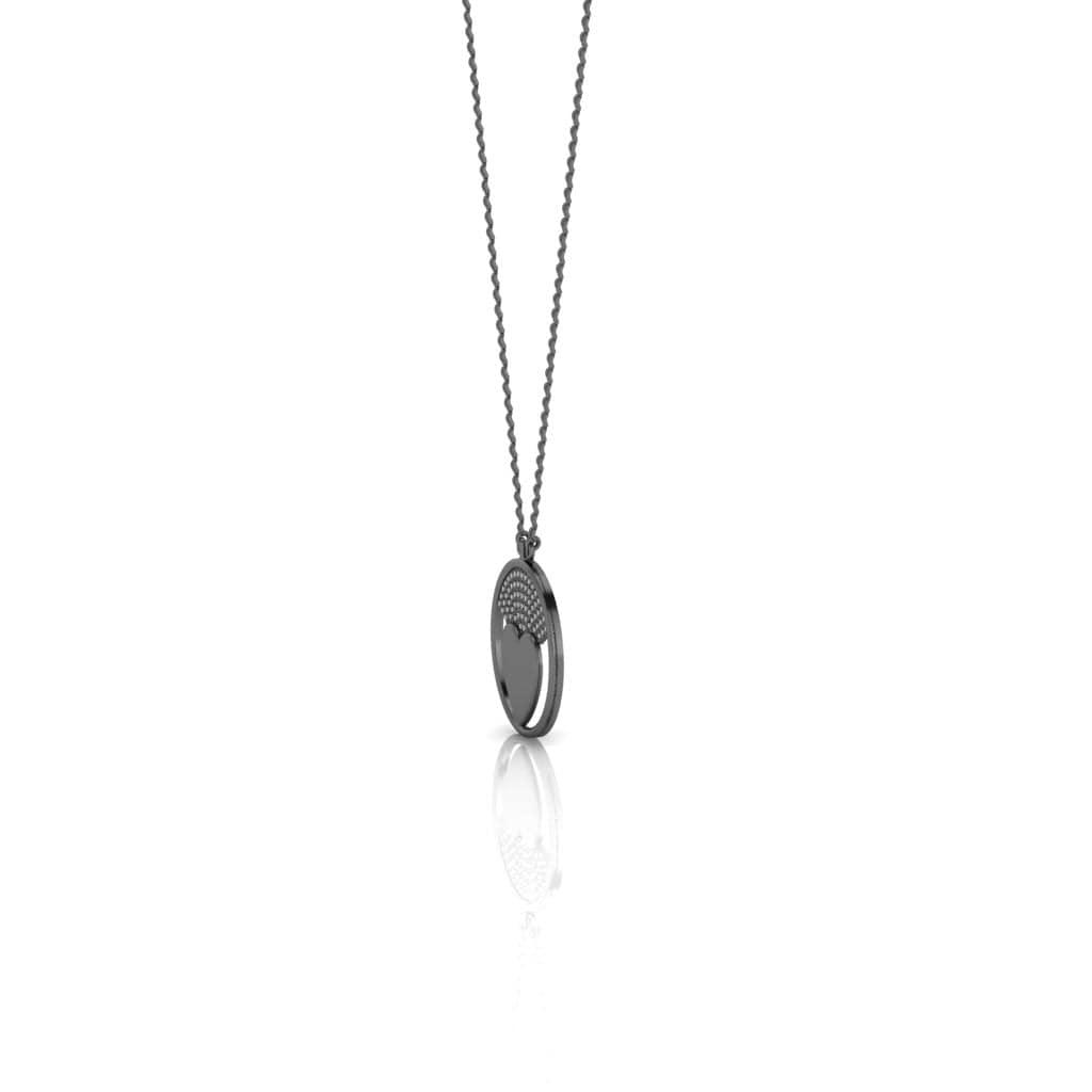 JBR Jeweler Silver Necklaces JBR Romantic Heart Sterling Silver Necklace