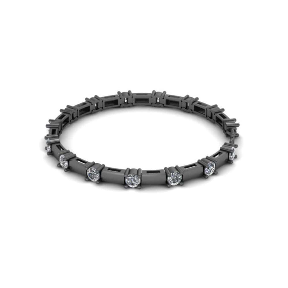 JBR Round Cut Custom Wedding Sterling Silver Bracelet - JBR Jeweler