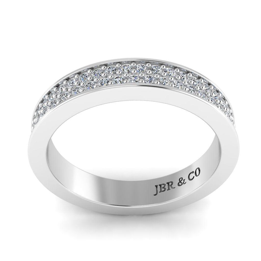 JBR Jeweler Silver Ring JBR Round Cut Eternity Sterling Silver Band