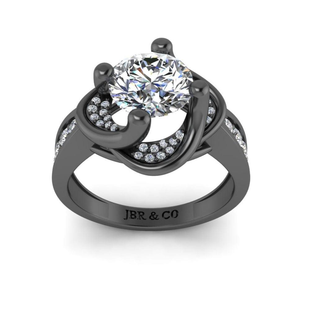 JBR Round Cut Solitaire Sterling Silver Ring - JBR Jeweler