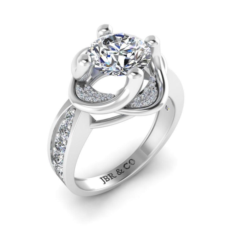 JBR Jeweler Silver Ring JBR Round Cut Solitaire Sterling Silver Ring