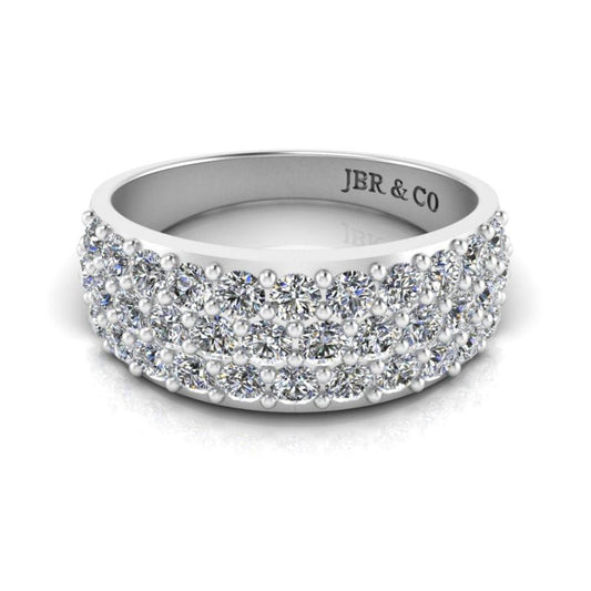 JBR Jeweler Silver Ring 3 / Silver JBR Round Cut Sterling Silver Engagement Ring