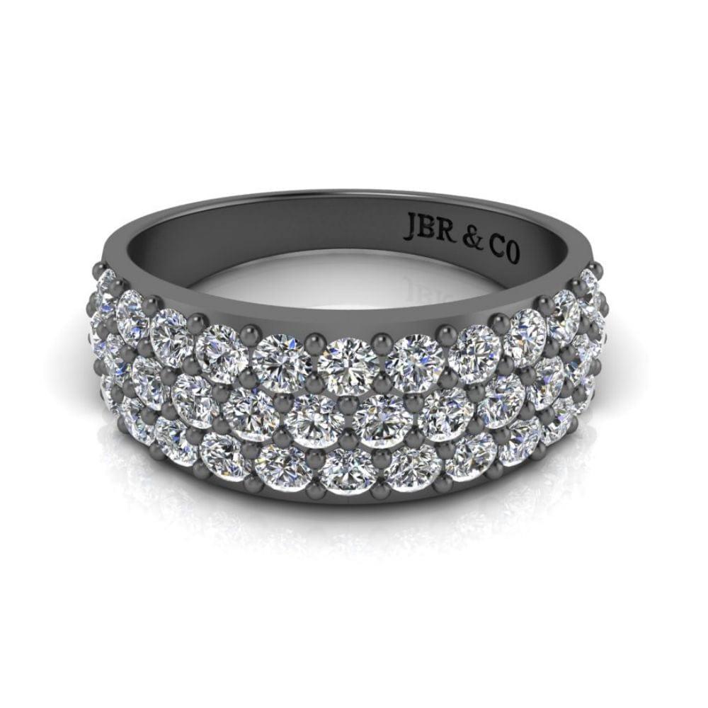 JBR Round Cut Sterling Silver Engagement Ring - JBR Jeweler