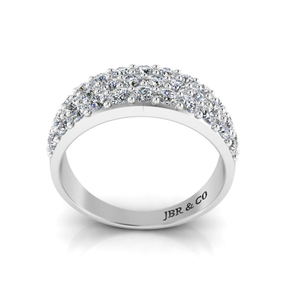 JBR Jeweler Silver Ring JBR Round Cut Sterling Silver Engagement Ring