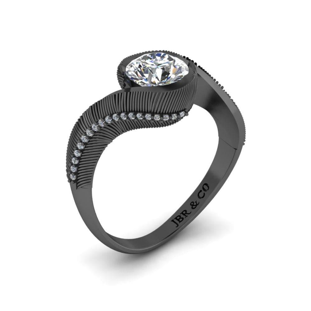JBR Jeweler Silver Ring JBR Round Cut Sterling Silver Wedding Ring