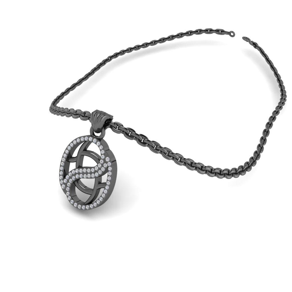 JBR Simple Branch Frame Sterling Silver Pendant Necklace - JBR Jeweler