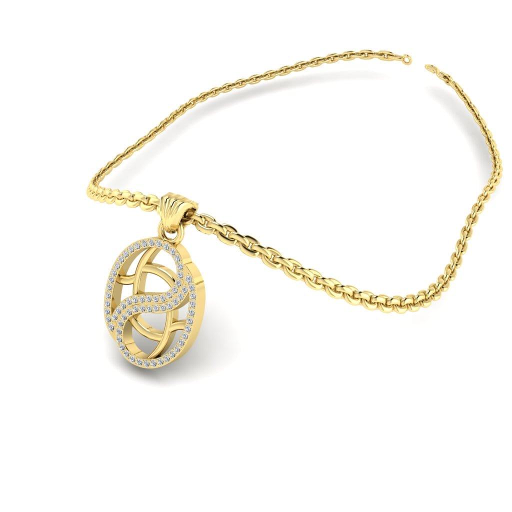 JBR Simple Branch Frame Sterling Silver Pendant Necklace - JBR Jeweler
