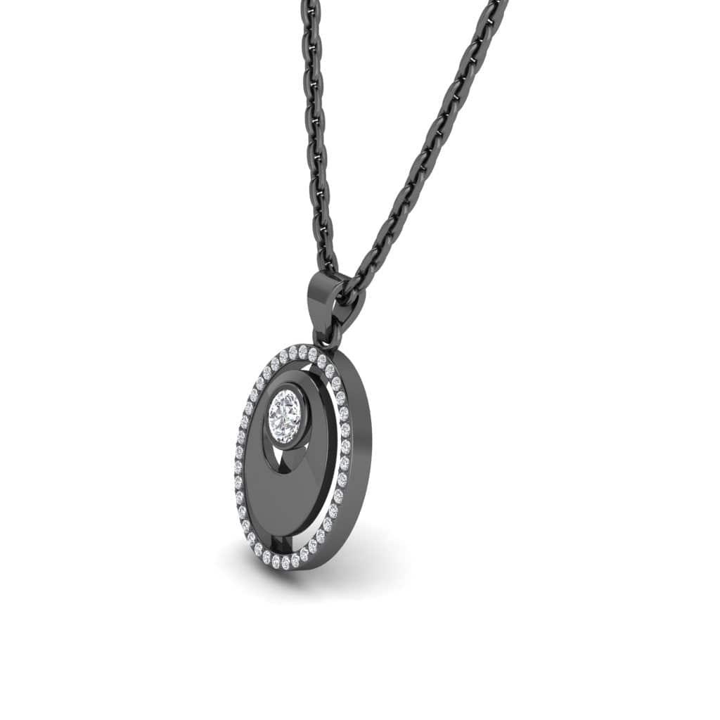 JBR Jeweler Silver Necklaces JBR Simple Evergreen Style Round Cut Sterling Silver Necklace