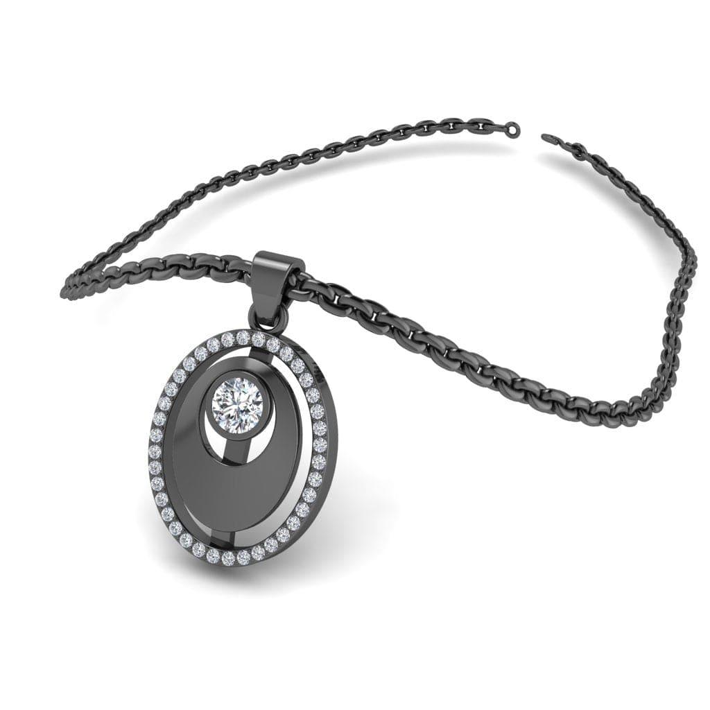 JBR Jeweler Silver Necklaces JBR Simple Evergreen Style Round Cut Sterling Silver Necklace
