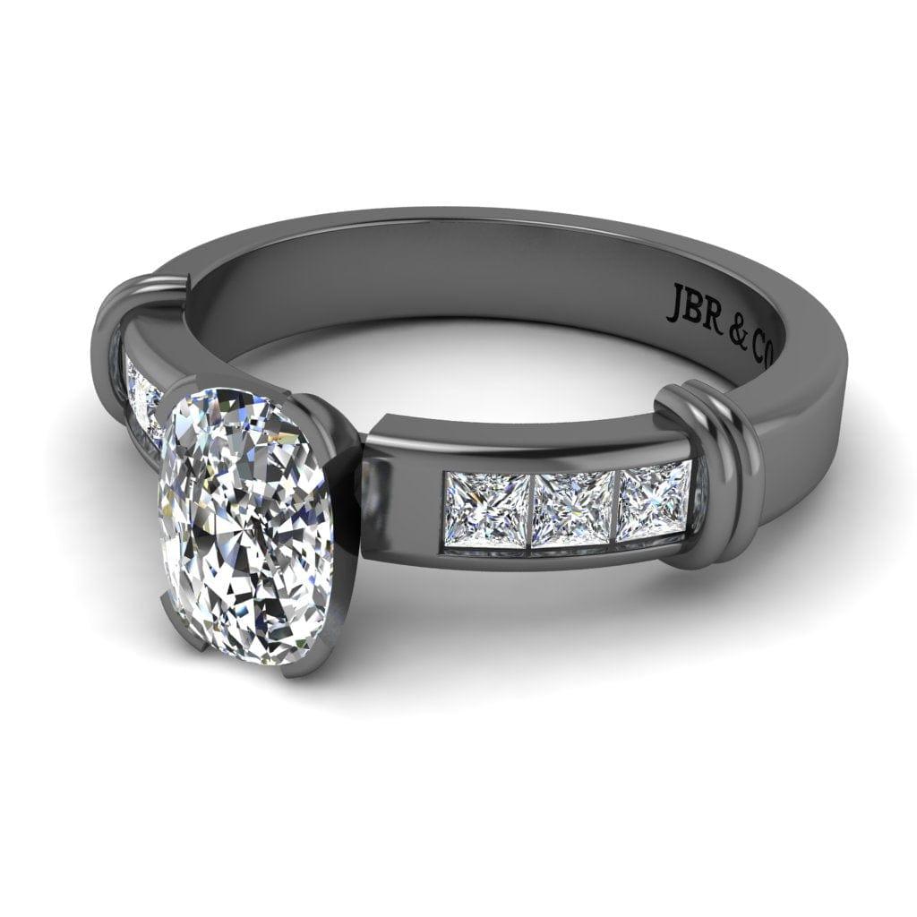 JBR Simple Oval Cut Sterling Silver Eternity Ring - JBR Jeweler