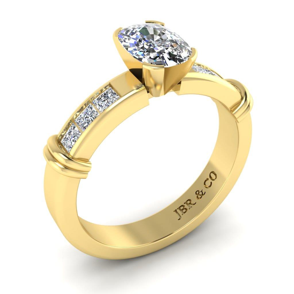 JBR Simple Oval Cut Sterling Silver Eternity Ring - JBR Jeweler