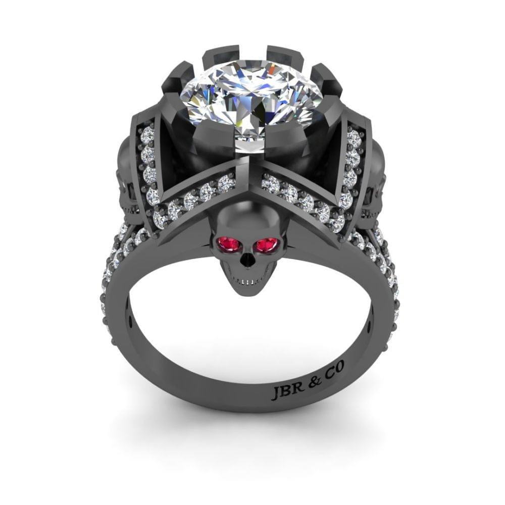 JBR Skull and Holy Cross Ring In Sterling Silver For Womens - JBR Jeweler