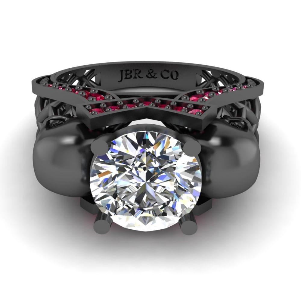 Black Red Wedding Ring Sets | Skull Wedding Rings Women | Set Ring Wedding  Rings Skull - Rings - Aliexpress