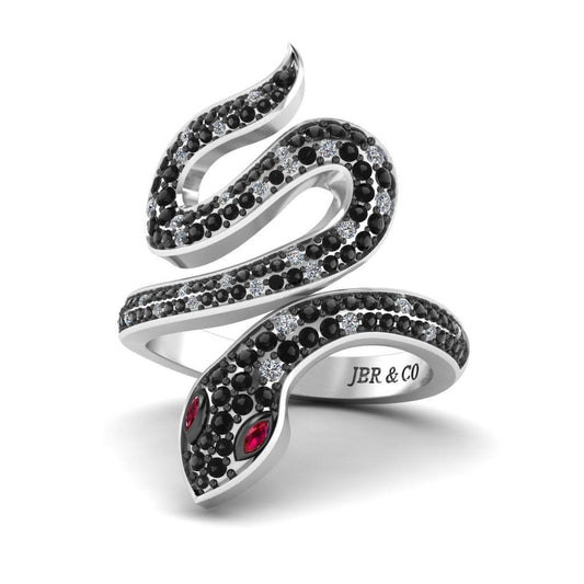JBR Snake Shape Sterling Silver Cocktail Ring - JBR Jeweler
