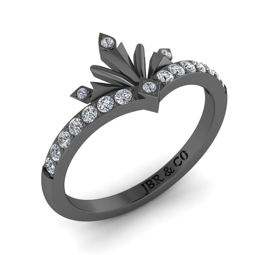 JBR Snowflake Crystal Sterling Silver Promise Ring - JBR Jeweler