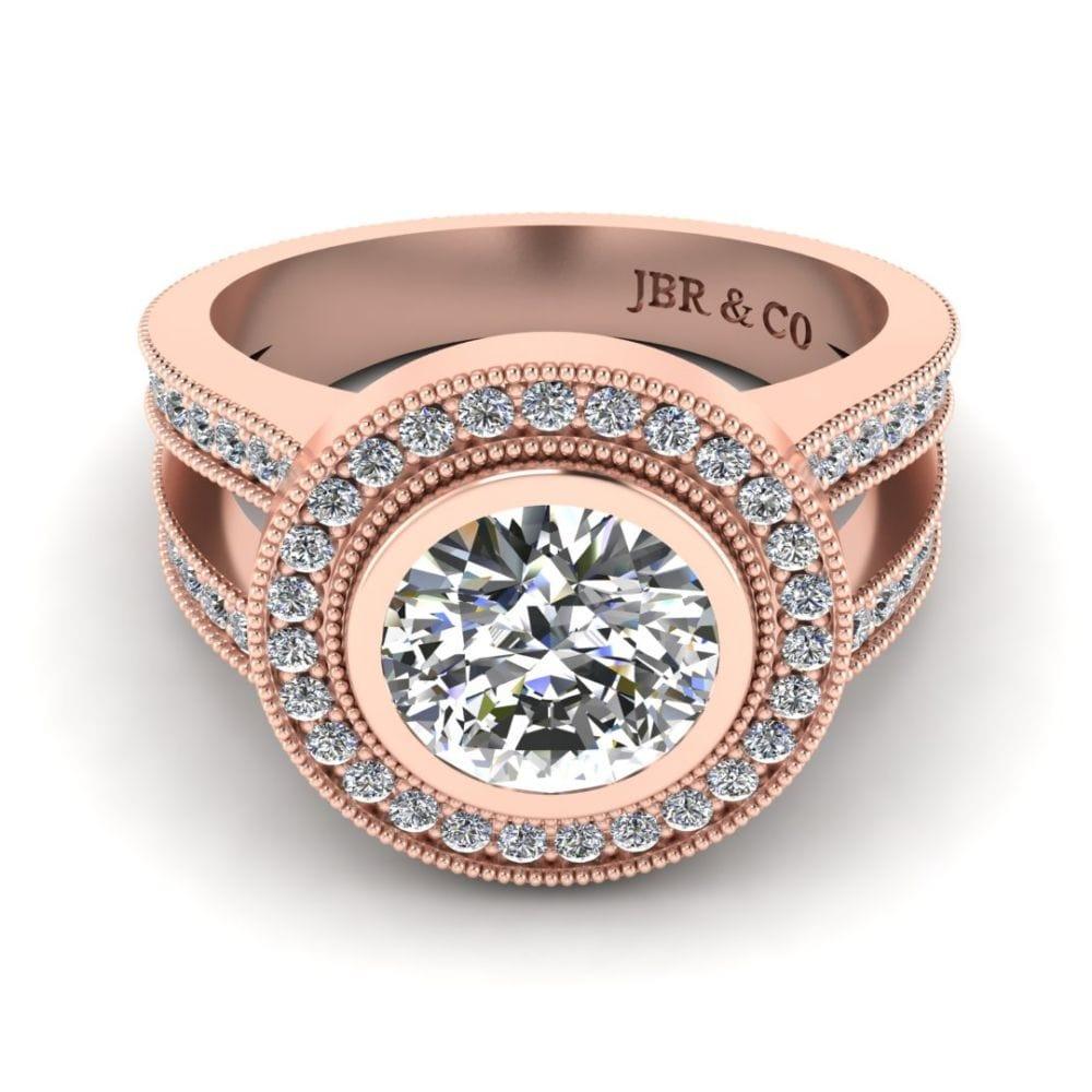 JBR Split Shank Bezel Set Sterling Silver Ring - JBR Jeweler