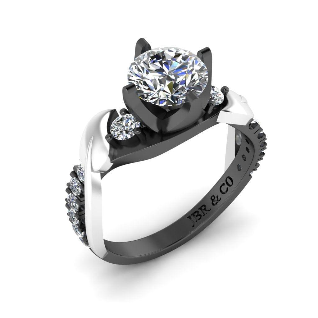 JBR Split Shank Solitaire Sterling Silver Promise Ring - JBR Jeweler