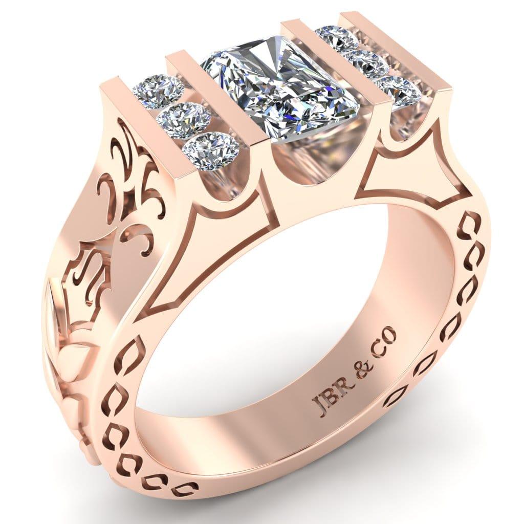JBR Tension Set Emerald Cut Sterling Silver Ring - JBR Jeweler