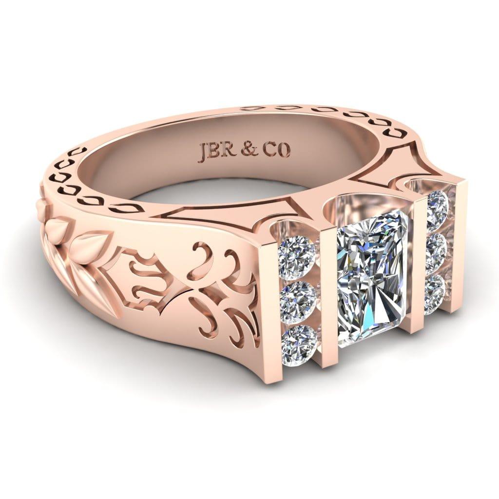JBR Tension Set Emerald Cut Sterling Silver Ring - JBR Jeweler