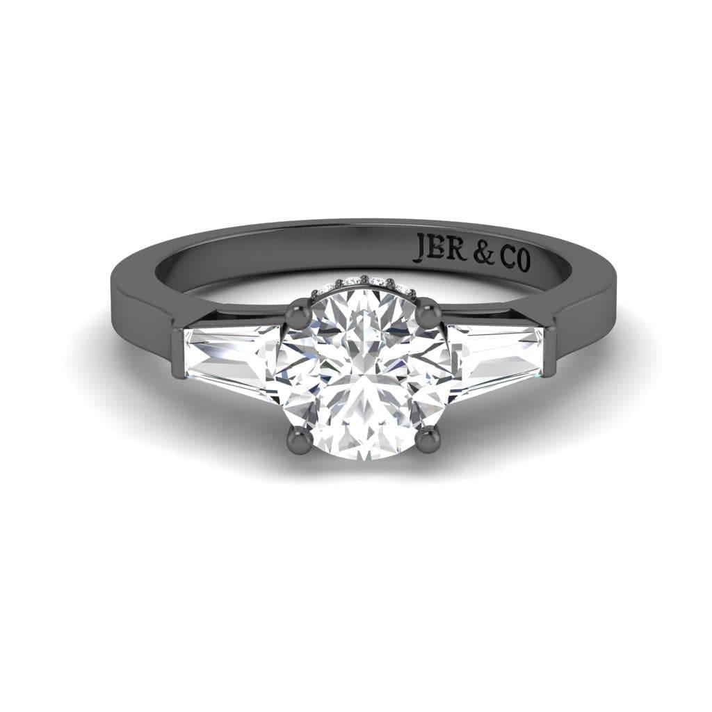JBR Three Stone 1.30CT Round Cut Sterling Silver Ring - JBR Jeweler