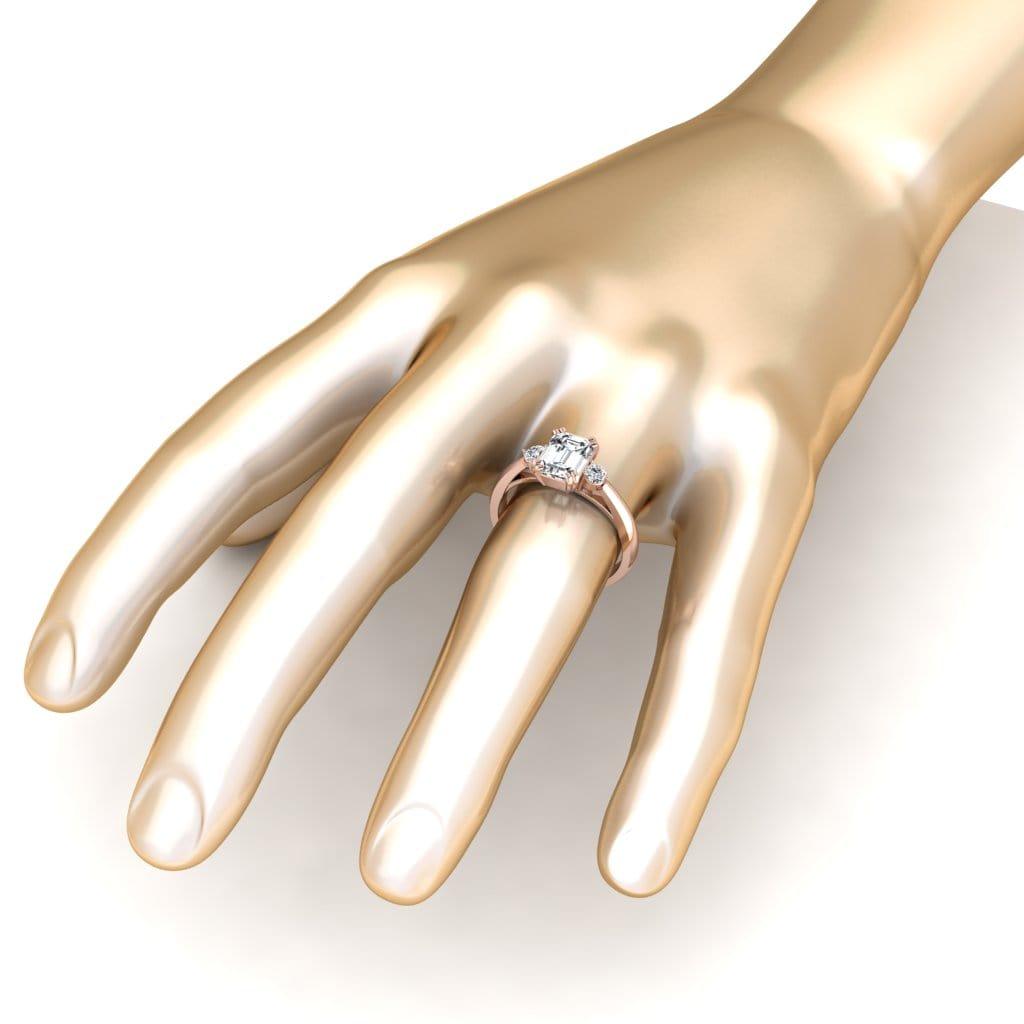 JBR Three Stone Emerald Cut Sterling Silver Promise Ring - JBR Jeweler
