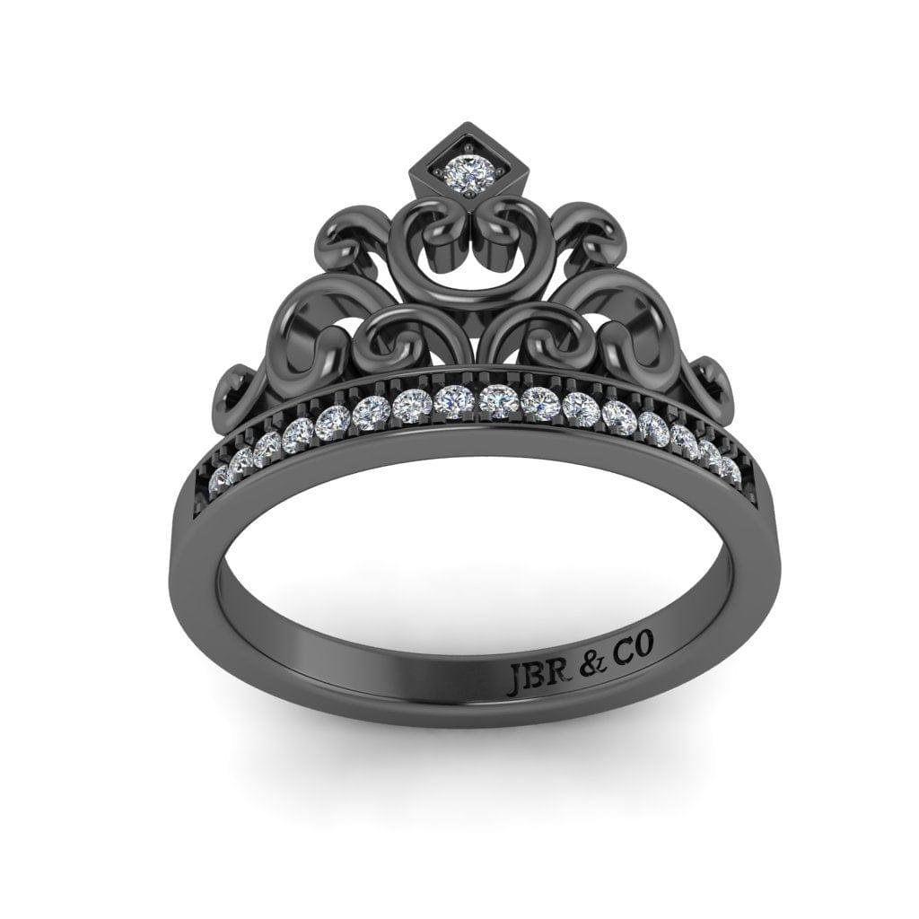 JBR Jeweler Silver Ring JBR Tiara Sterling Silver Princess Cocktail Ring For Women