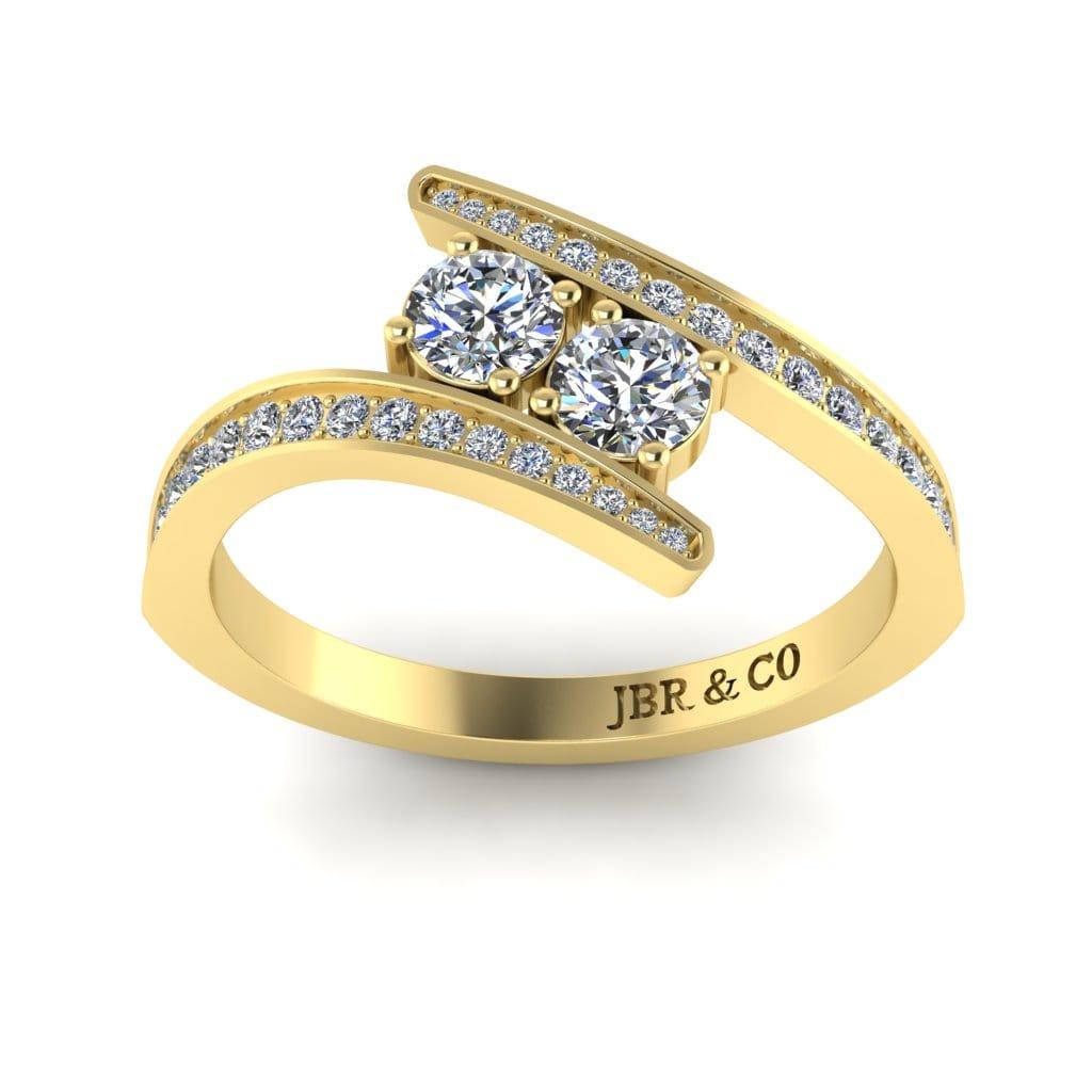 JBR Together Round Cut Split Shank Sterling Silver Ring - JBR Jeweler