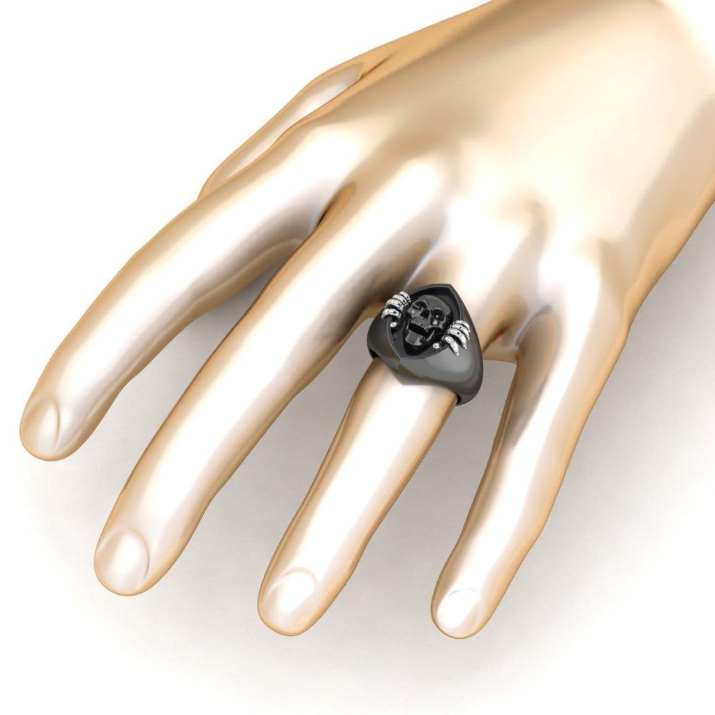JBR Unisex Skull and Bone Sterling Silver Ring - JBR Jeweler
