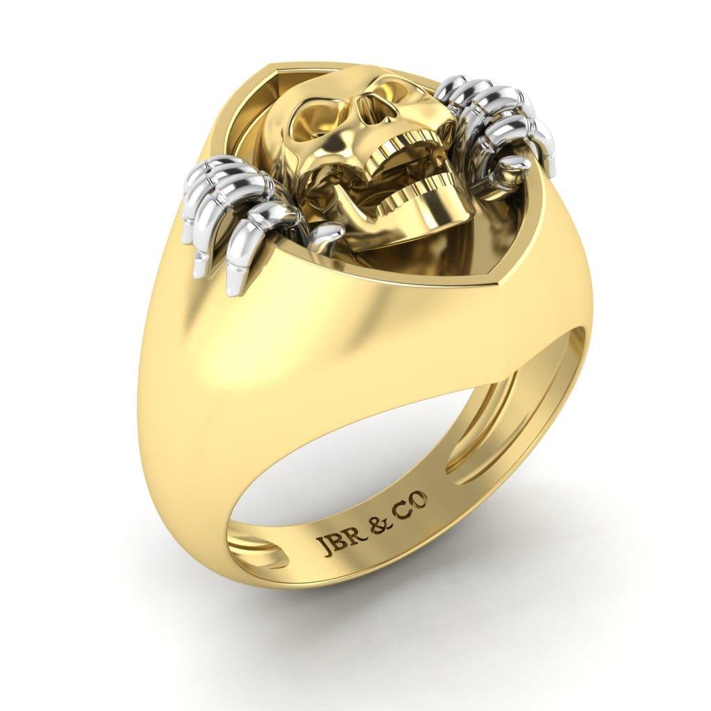 JBR Unisex Skull and Bone Sterling Silver Ring - JBR Jeweler