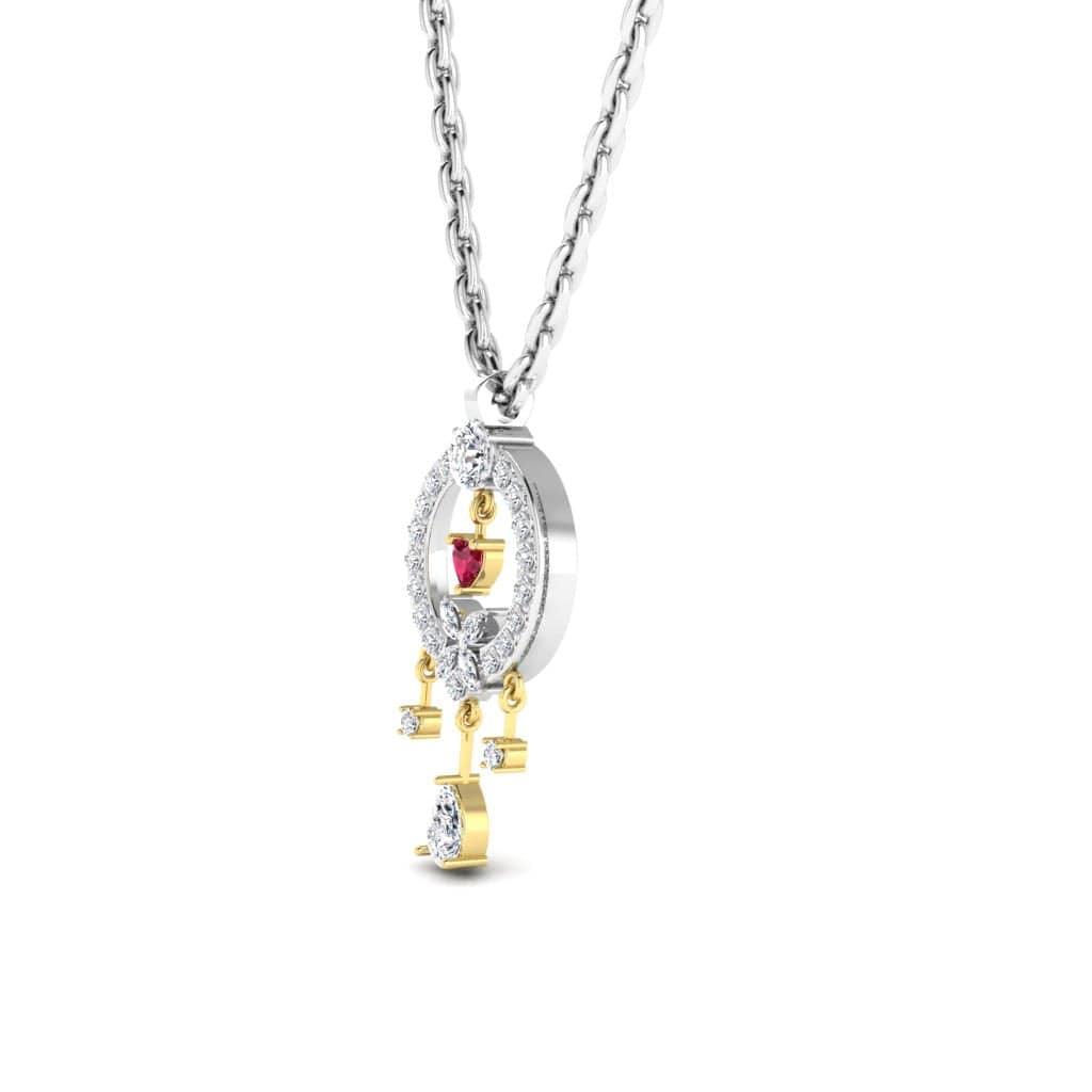 JBR Vintage Dangle Design Sterling Silver Pendant Necklace - JBR Jeweler