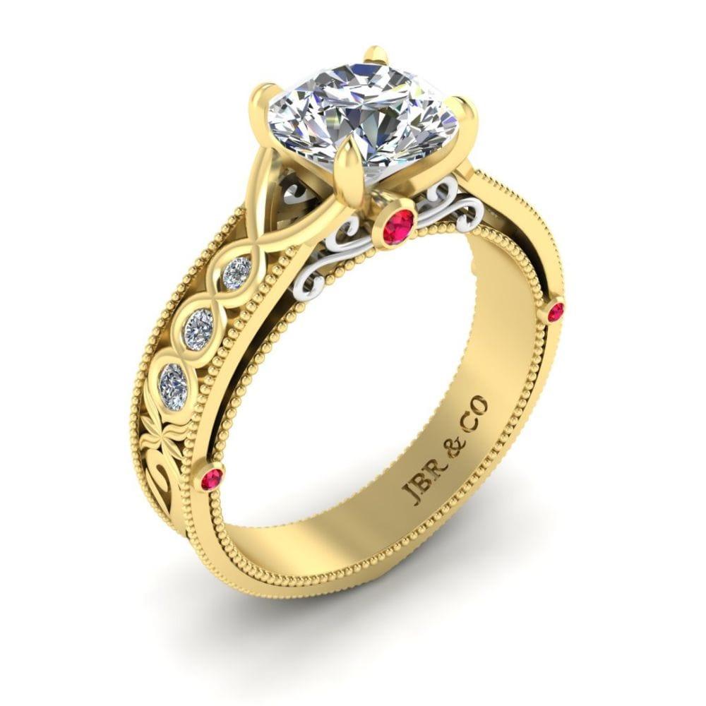 JBR Vintage Round Cut Sterling Silver Wedding Ring - JBR Jeweler