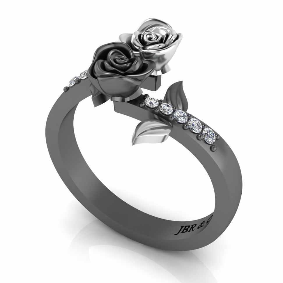Wild Black Rose Ring | Alchemy Gothic Ring | EMP