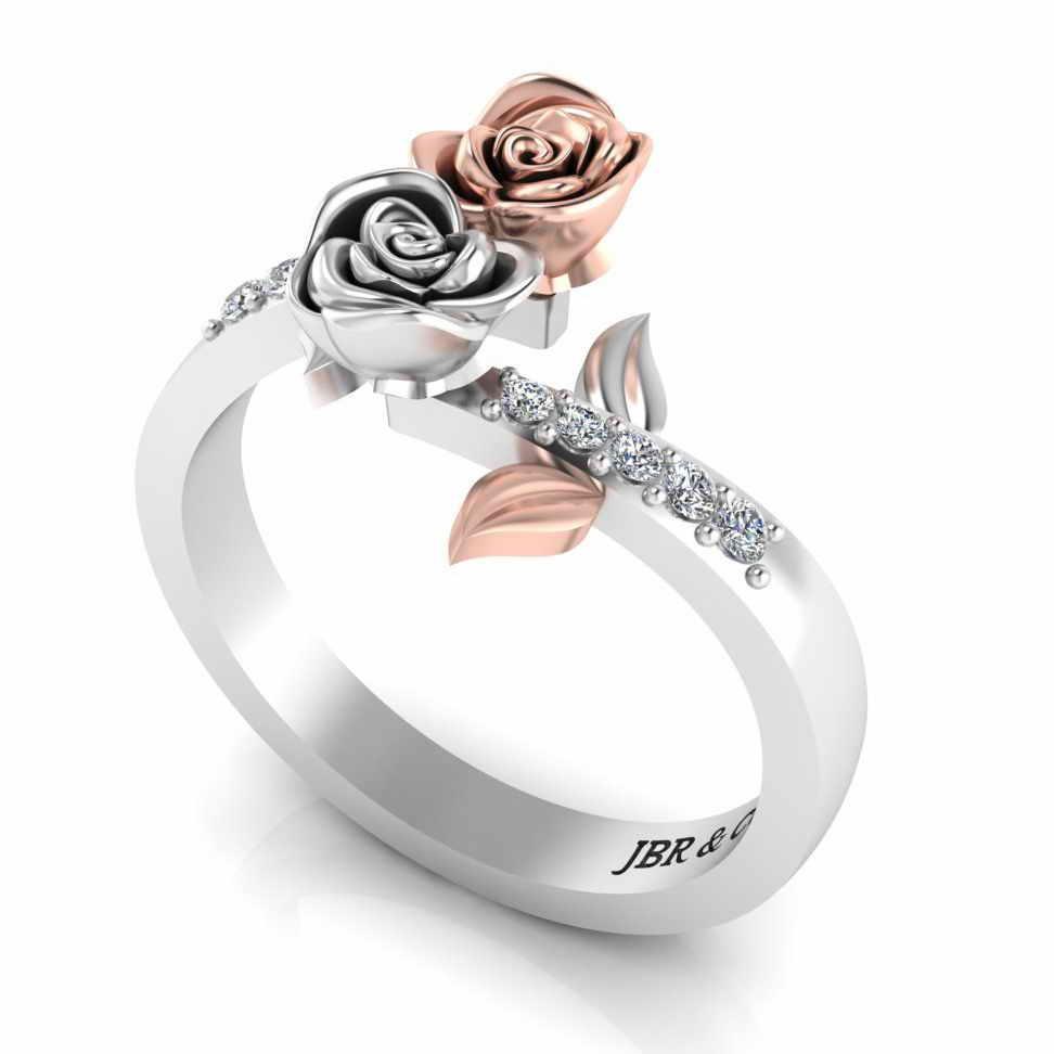 The Gold Rose Ring 3D model 3D printable | CGTrader