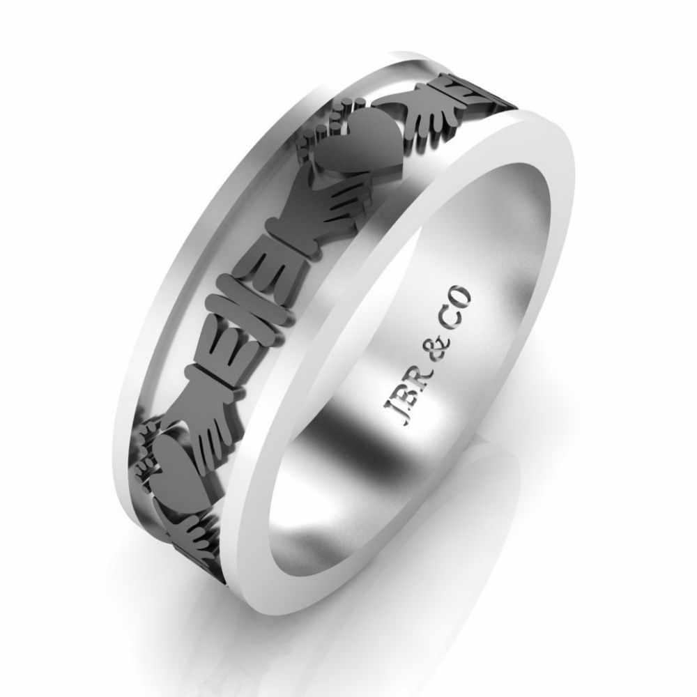 Men's Celtic Sterling Silver Claddagh Ring - JBR Jeweler