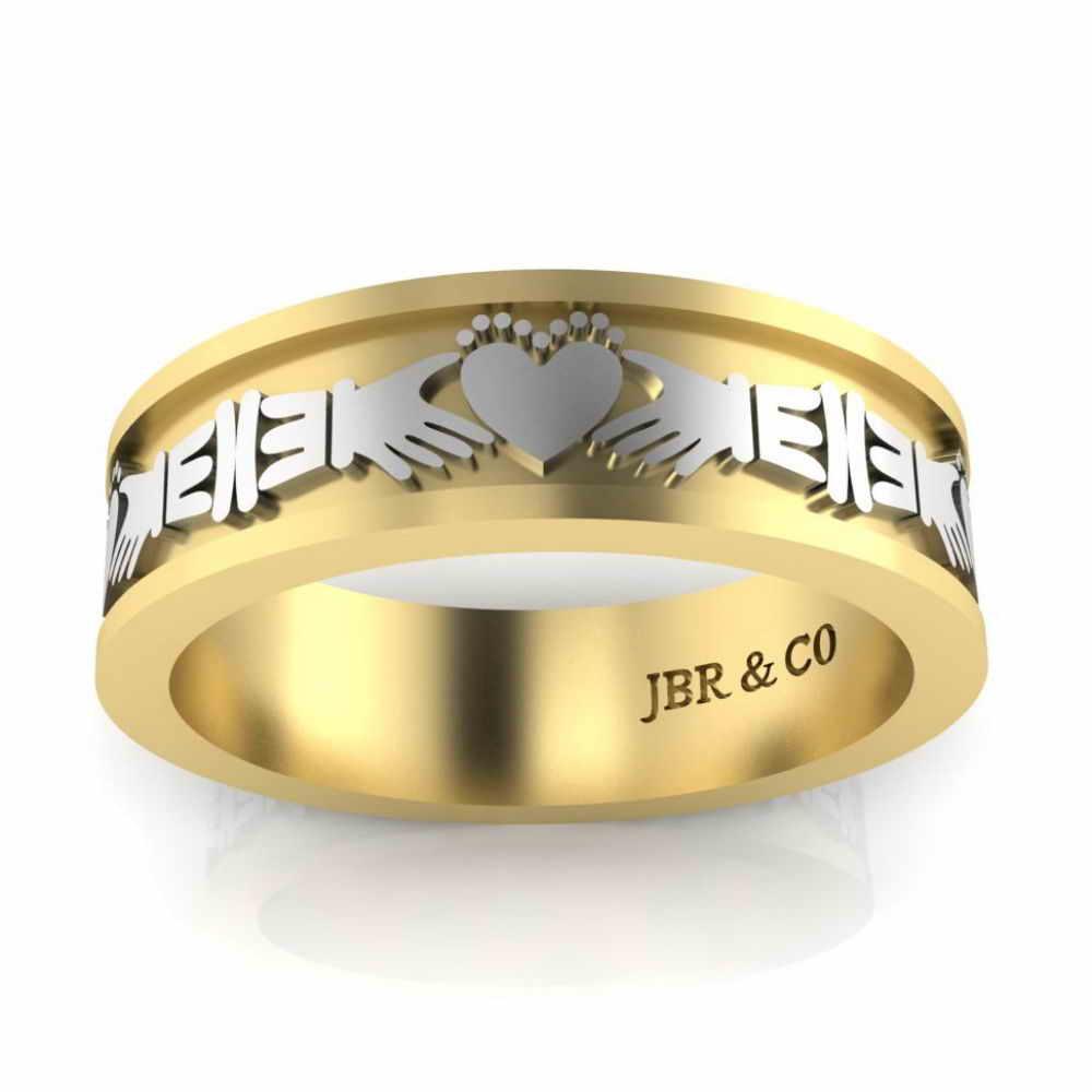 Men's Celtic Sterling Silver Claddagh Ring - JBR Jeweler