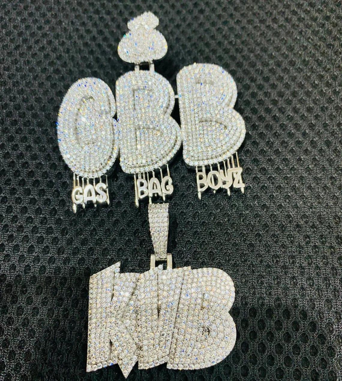 Moissanite Custom Name Snowdown Hip Hop Iced Out Pendant - JBR Jeweler